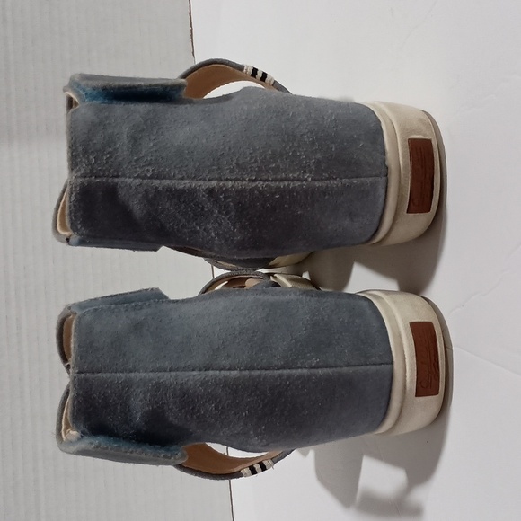 Dr Scholl's Scout High Suede Velcro Closure Wedge Heel Sandals Size 7 - Picture 3 of 11